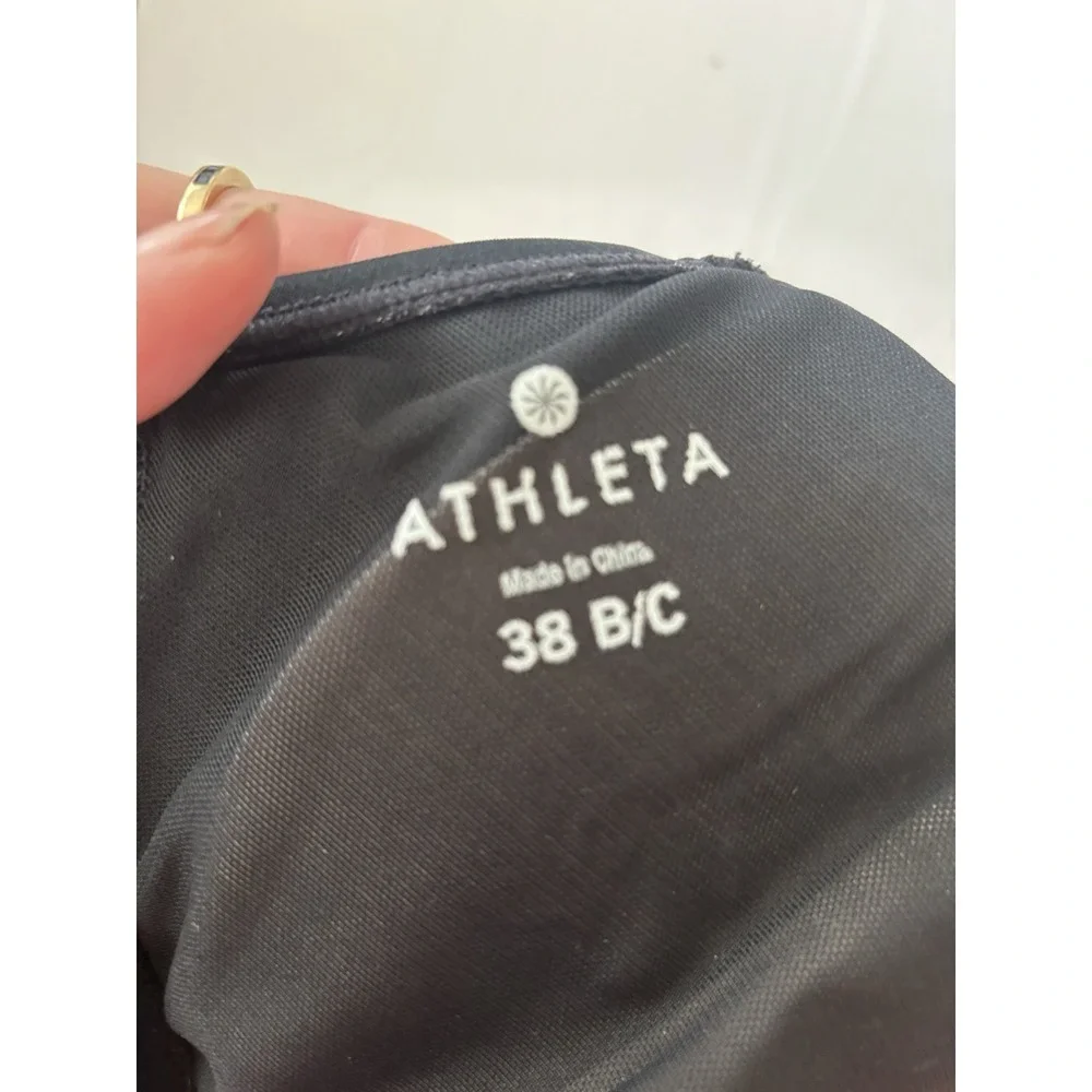 Athleta Lanikai One Piece Swim Suit Black Sz ‎ 38 B/C Underwire Padding